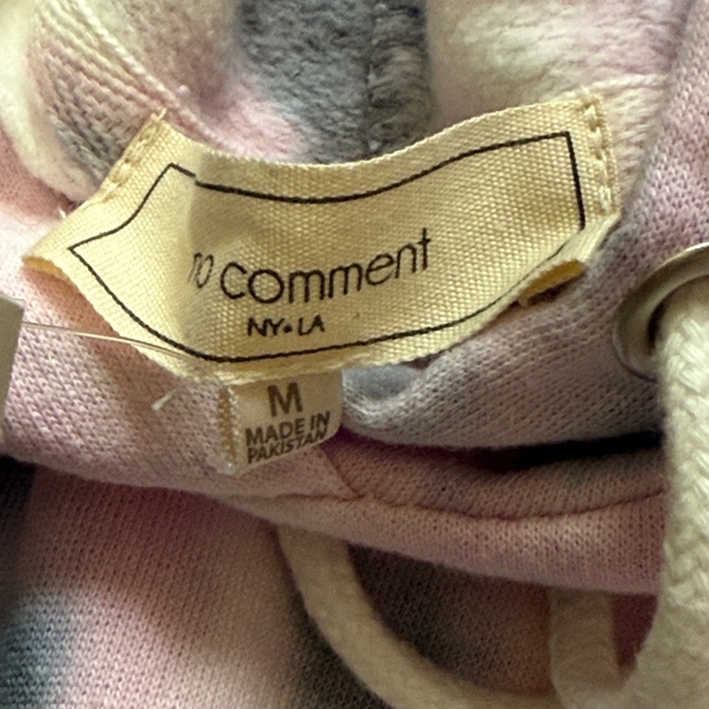 No Comment Tie-Dye Hoodie Dress in Pink and Gray - Picture 3 of 3